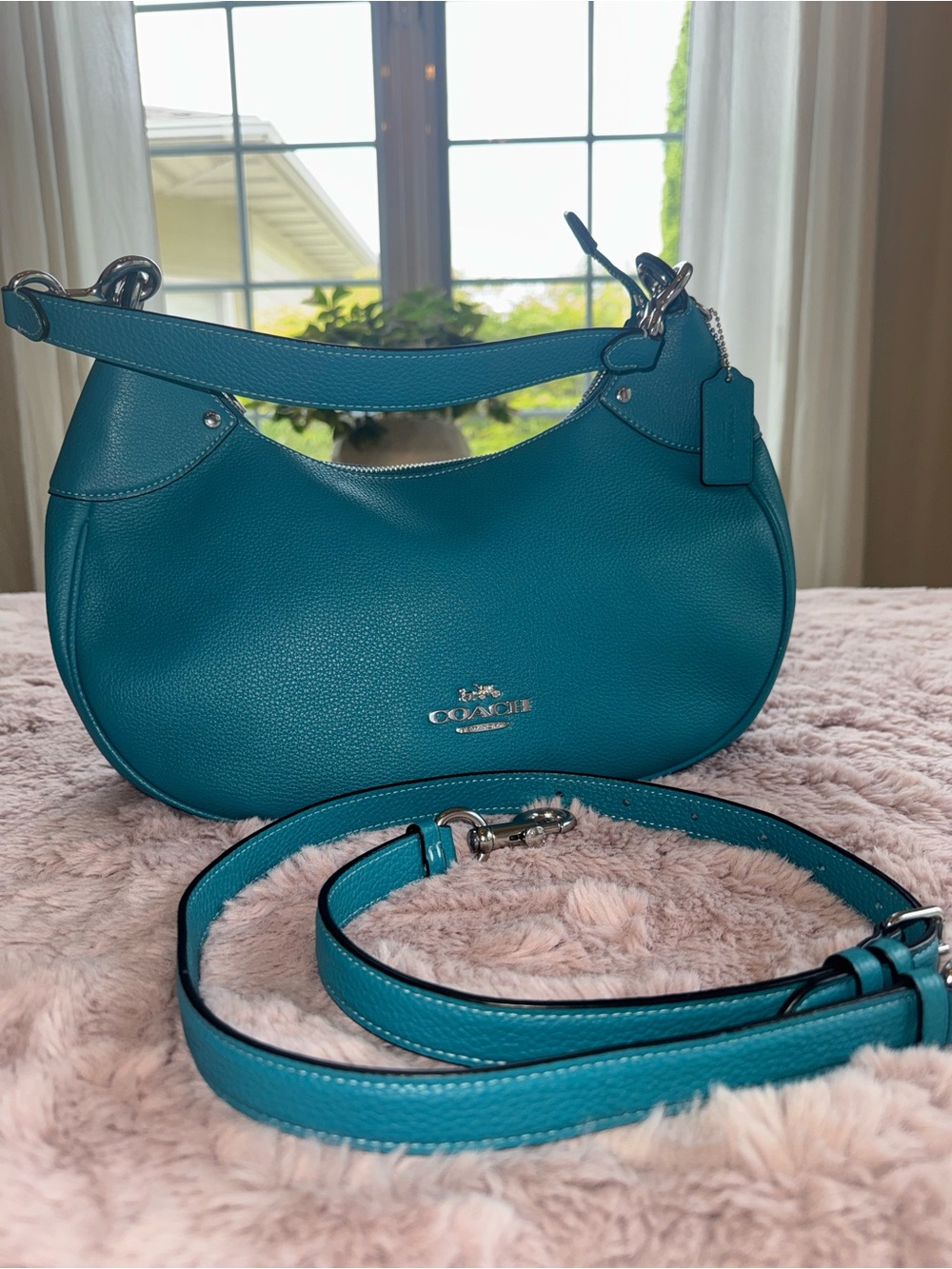 Coach Pebble Leather Mara Hobo with Silver Hardware - Picture 2 of 12
